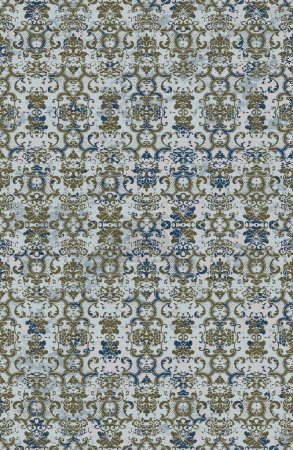 Diseño de estampado de alfombra y tela con grunge y patrón de repetición de textura angustiada 