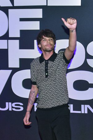 Photo for March 20, 2023, Mexico City, Mexico: British Singer Louis Tomlinson,  attends the red carpet to promote his  the 'All Of Those Voices' documentary at Cinepolis Oasis Coyoacan on March 20, 2023 in Mexico City, Mexico. (Photo by Jaime Nogales/ Eyepix G - Royalty Free Image