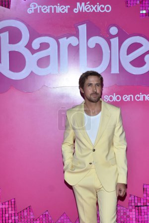 Téléchargez les photos : 6 juillet 2023, Mexico, Mexique : L'acteur Ryan Gosling assiste au tapis rose pour Barbie au Toreo Parque Central. le 6 juillet 2023 à Mexico, Mexique. (Photo Carlos Tischler / Eyepix Group) - en image libre de droit