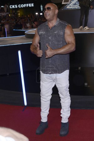 Foto de 15 de mayo de 2023, Ciudad de México, México: El actor estadounidense Vin Diesel asiste a la alfombra roja del estreno de la película Fast X en Cinepolis Toreo Parque Central. el 15 de mayo de 2023 en Ciudad de México, México. (Foto de Carlos Tischler / Eyepix Group) - Imagen libre de derechos