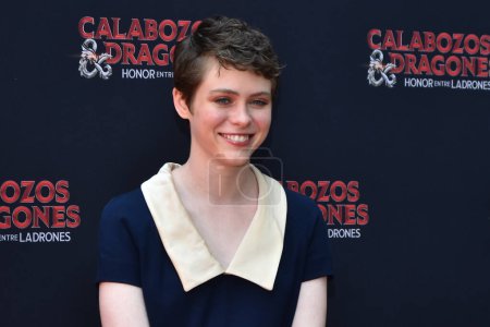 Photo for March 29, 2023, Mexico City, Mexico: American actress Sophia Lillis attends at film photocall and press conference for the Dungeons and Dragons: Honor Among Thieves at Four Season Mexico. on March 29, 2023 in Mexico City, Mexico. (Photo by Carlos Tis - Royalty Free Image