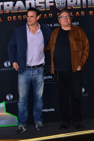 Photo for May 30, 2023, Mexico City, Mexico: Producers Lorenzo di Bonaventura and Mark Vahradian attend the red carpet of the Transformers: Rise of the Beasts  Film Premiere at Cinepolis Perisur, on May 30, 2023 in Mexico City, Mexico. (Photo by Carlos Tischle - Royalty Free Image