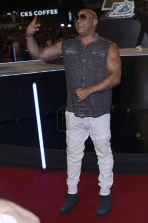 Foto de 15 de mayo de 2023, Ciudad de México, México: El actor estadounidense Vin Diesel asiste a la alfombra roja del estreno de la película Fast X en Cinepolis Toreo Parque Central. el 15 de mayo de 2023 en Ciudad de México, México. (Foto de Carlos Tischler / Eyepix Group) - Imagen libre de derechos