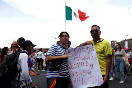 Photo for June 24, 2023, Mexico City, Mexico: People participating in the XLV LGBTTTIQA+ pride march in Mexico City. on June 24, 2023 in Mexico City, Mexico - Royalty Free Image