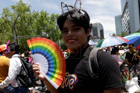 Photo for June 24, 2023, Mexico City, Mexico: Around 250,000 people participated in the XLV LGBTTTIQA+ pride march in Mexico City. on June 24, 2023 in Mexico City, Mexico - Royalty Free Image