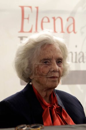 Photo for August 14, 2023, Mexico City, Mexico: The writer and journalist, Elena Poniatowska, winner of the Carlos Fuentes International Award for literary creation in the Spanish language, during the press conference at her foundation in Mexico City - Royalty Free Image