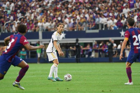 Photo for July 29, 2023, Arlington, Texas, United States: Real Madrid's Luka Modric in action during the Soccer Champions Tour game between Barcelona and Real Madrid played at AT&T Stadium - Royalty Free Image
