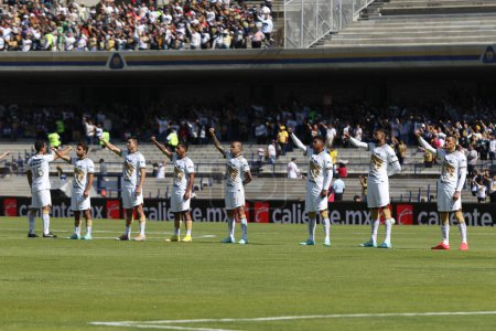 Photo for January 8, 2023, Mexico City, Mexico:  Pumas team during the Pumas vs Juarez match of the closing tournament 2023 of the League MX at the University Olympic Stadiumo - Royalty Free Image