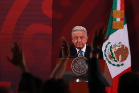 Foto de Agosto 16, 2023, Ciudad de México, México: El Presidente de México, Andrés Manuel López Obrador - Imagen libre de derechos