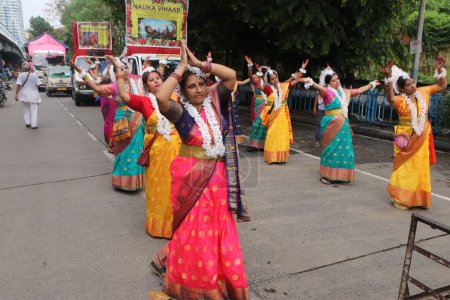 Photo for June 28, 2023, Kolkata ,India: Russian and Ukraine Devotees take part during  the  Iskcon Jagannath Rath Yatra Festival. on June 28, 2023 in Kolkata, India - Royalty Free Image