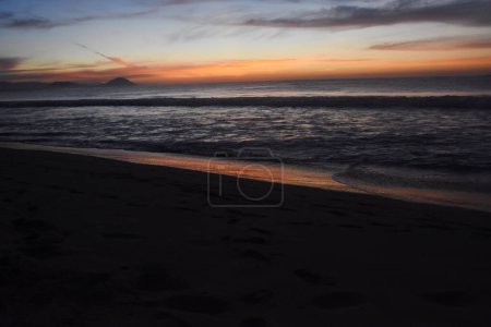 Photo for Dawn on the heavenly Mazunte beach, a beautiful place of Oaxaca. - Royalty Free Image