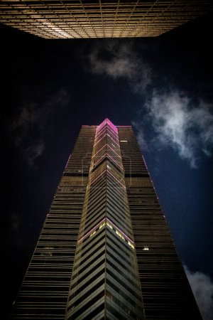 Photo for Bottom view of Hong Kong skyscrapers - Royalty Free Image