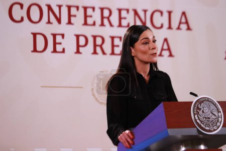 Foto de 27 de septiembre de 2023 en Ciudad de México, México: El Director de Redes de la Coordinación General de Comunicación Social y Portavoz de la Presidencia - Imagen libre de derechos