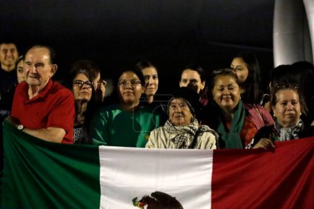 Téléchargez les photos : 11 octobre 2023, Municipalité de Zumpango, État de Mexico, Mexique : Les Mexicains rapatriés d'Israël face à la guerre contre le groupe Hamas dans la bande de Gaza - en image libre de droit