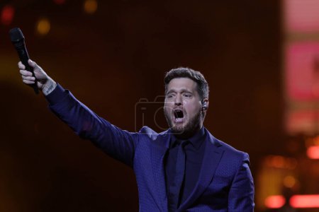 Photo for October 12, 2023, Mexico City, Mexico: Canadian singer Michael Buble performs on stage during their Higher Tour 2023 at Mexico City Arena - Royalty Free Image