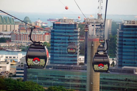 Photo for Cable cars, Sentosa, Singapore, SouthEast Asia.  June 2023 - Royalty Free Image