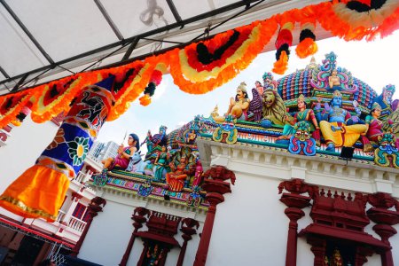 Téléchargez les photos : Temple Sri Mariamman. Singapour, Asie du Sud-Est. - en image libre de droit