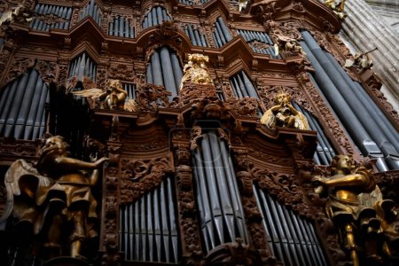 Téléchargez les photos : 25 octobre 2023, Mexico, Mexique : Le chœur de la cathédrale de la cathédrale métropolitaine de Mexico - en image libre de droit