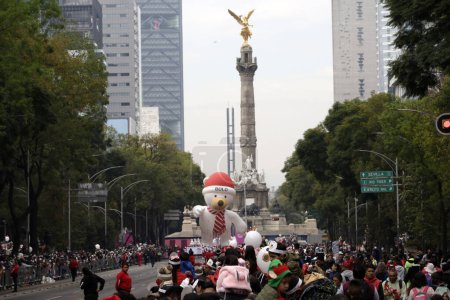 Photo for December 2, 2023, Mexico City, Mexico: Thousands of people attend the Bolo Fest Christmas parade on Reforma Avenue in Mexico City - Royalty Free Image