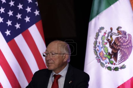 Photo for December 6, 2023, Mexico City, Mexico: The US ambassador to Mexico, Ken Salazar during the presentation of the commemorative coin of 200 years of Diplomatic Relations Mexico - Royalty Free Image