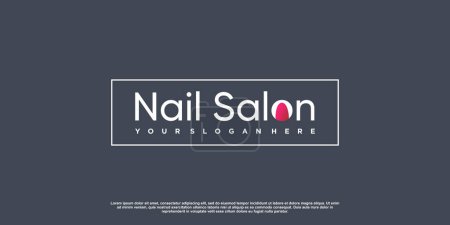 Illustration for Nail logo concept with creative element style Premium Vector - Royalty Free Image