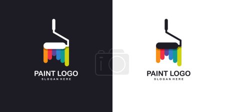 Paint logo with modern creative abstract concept Premium Vector part 3