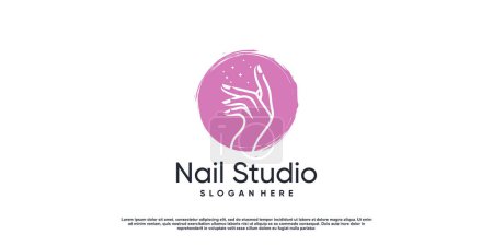 Illustration for Nail beauty logo for business with creative concept Premium Vector - Royalty Free Image