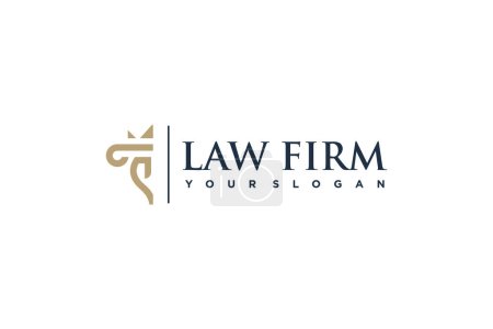Illustration for Lawyer logo element design with creative concept - Royalty Free Image