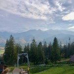 ZAKOPANE, POLAND - 11.10.2021: Mountain view from the cable car. High quality photo