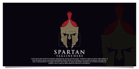 Illustration for Spartan helmet logo design concept with unique concept Premium Vector Part 1 - Royalty Free Image