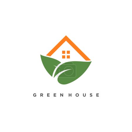 Téléchargez les illustrations : Logo de la maison verte illustration vectorielle concept simple Premium Vector - en licence libre de droit