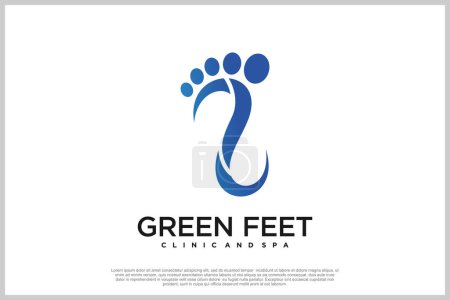 Téléchargez les illustrations : Conception de logo de réflexologie avec podiatrie et clinique des pieds concept unique Premium Vector - en licence libre de droit