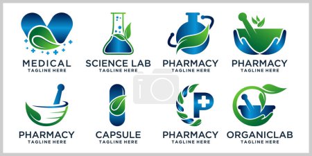 Téléchargez les illustrations : Modèle de conception de logo de santé médicale concept unique avec vecteur Premium créatif - en licence libre de droit