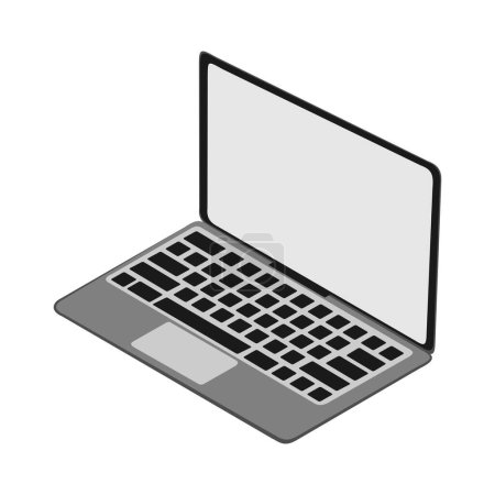 Illustration for Laptop illustration vector over white background - Royalty Free Image