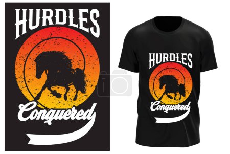 horse jumping t-shirt design
