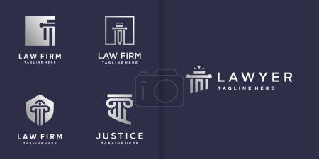 Photo for Law logo collection with modern concept Premium Vector - Royalty Free Image