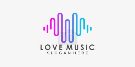 Photo for Music logo design with modern concept premium vector - Royalty Free Image