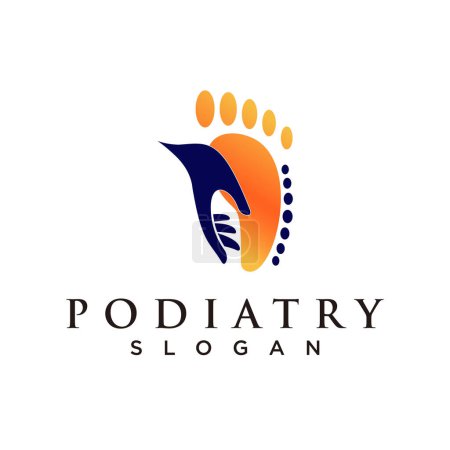 Ilustración de Logo de podología con diseño creativo vector premium - Imagen libre de derechos