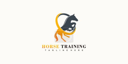 Illustration for Horse logo illustration with unique concept premium vector - Royalty Free Image