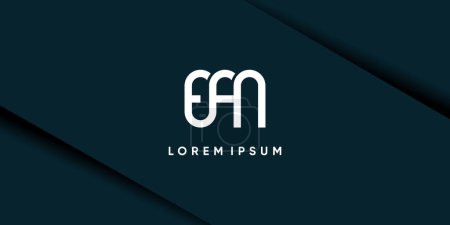 Téléchargez les illustrations : Monogramme lettre FAM logo avec créatif design unique icône vecteur premium - en licence libre de droit