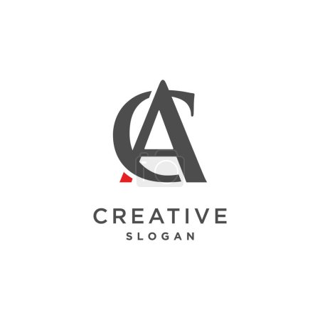 Icône vectorielle d'élément de conception de logo AC CA initiale avec idée de concept créatif