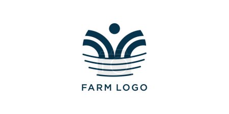Farm logo design vector icon for business with creative concept idea