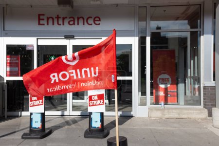 Téléchargez les photos : Épicerie Metro en grève à Toronto Canada avec Unifor Union - en image libre de droit