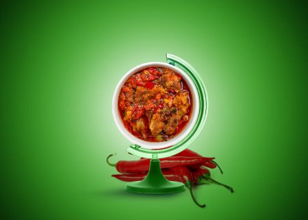 Téléchargez les photos : Journée nationale du Chili 2024. National Chili Food créatif. Journée mondiale de la nourriture. concept alimentaire mondial. - en image libre de droit