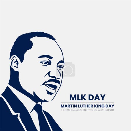 Ilustración de Día de Martin Luther King. Día MLK Concepto creativo. Ilustración vectorial MLK. - Imagen libre de derechos