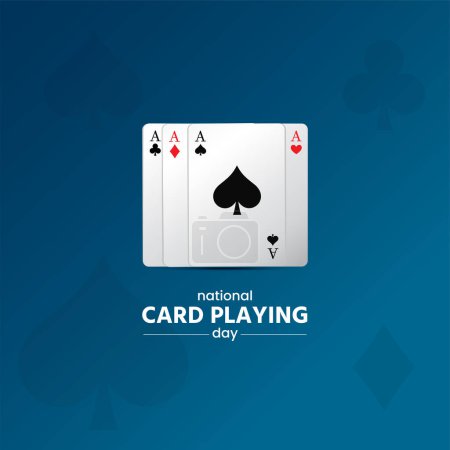 Nationaler Kartenspieltag. Kreatives Konzept für Kartenspiele.