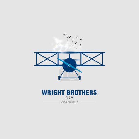 Téléchargez les illustrations : Wright Brothers Day. Wright Brothers Concept créatif. - en licence libre de droit