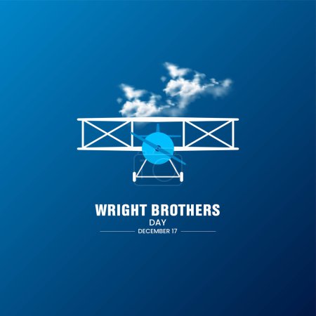 Téléchargez les illustrations : Wright Brothers Day. Wright Brothers Concept créatif. - en licence libre de droit