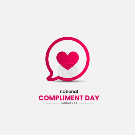 Illustration for National Compliment Day. Compliment Day creative concept. love talking background. world compliment day. - Royalty Free Image