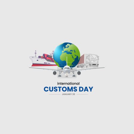Día Internacional de Aduanas. Día de las Aduanas concepto creativo. 